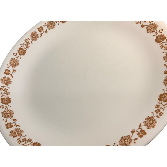 Corelle Brown Floral Dinner Plates Set of 3 - Picture 12 of 15